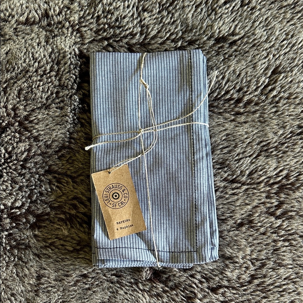 Levi's X Target collab Blue Striped napkins set of 4